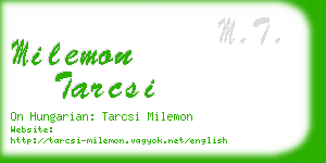 milemon tarcsi business card